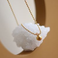 Collier Coréen Petite Boule Or Perles Titane Acier sku image 1