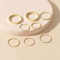 Simple Geometric Plain Ring 8 Piece Set main image 3