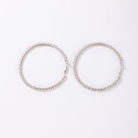 Fashion Alloy Diamond Circle Geometric Earrings main image 7