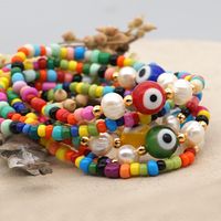 Bohemia Style Pearl Color Demon Eye Bracelets Wholesale main image 4