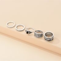 Retro Antique Silver Joint Ring 5-piece Set main image 3