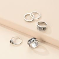 Retro Antique Silver Joint Ring 5-piece Set main image 4