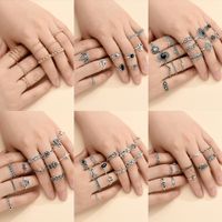 Simple Crown Cross Joint Ring 15 Piece Set main image 1