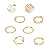 Simple Crown Cross Joint Ring 15 Piece Set main image 6