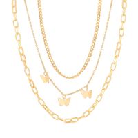 Korean Style Butterfly Diamond Chain Multi-layer Necklace main image 6