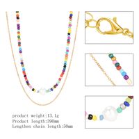 Bohemian Style Colorful Rice Bead Two Layers Necklace main image 1