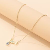 Simple Style Wine Glass Pour Alloy Inlaid Diamond Necklace main image 4