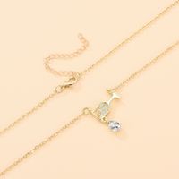 Simple Style Wine Glass Pour Alloy Inlaid Diamond Necklace main image 5