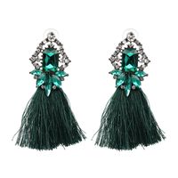 Fashion Retro Glass Tassel Earrings main image 2