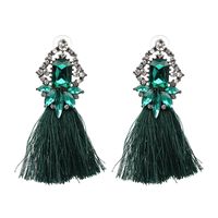 Fashion Retro Glass Tassel Earrings sku image 1