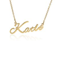 Fashion English Name Stainless Steel Necklace sku image 15