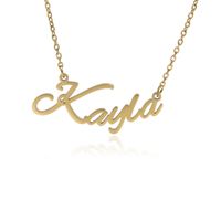 Fashion English Name Stainless Steel Necklace sku image 16