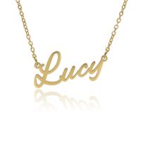 Fashion English Name Stainless Steel Necklace sku image 25