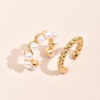 Wholesale Jewelry Simple Pearl Ear Clip Set Nihaojewelry sku image 1
