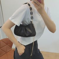 Korean Acrylic Chain Solid Color Underarm Bag main image 5