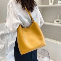 Korean Solid Color Large Capacity Shoulder Bag main image 6