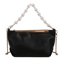 Fashion Pearl Chain Solid Color Messenger Bag main image 3