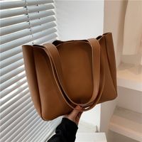 Korean Solid Color Large-capacity Tote Bag main image 1