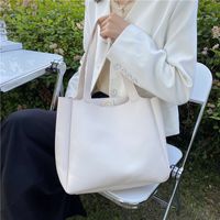 Korean Solid Color Large-capacity Tote Bag main image 6