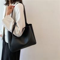 Korean Solid Color Large-capacity Tote Bag main image 5