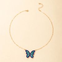 Wholesale Jewelry Simple Diamond Butterfly Necklace Nihaojewelry main image 3