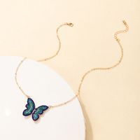 Wholesale Jewelry Simple Diamond Butterfly Necklace Nihaojewelry main image 5