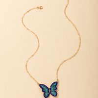 Wholesale Jewelry Simple Diamond Butterfly Necklace Nihaojewelry main image 6
