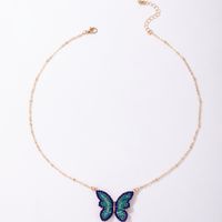 Wholesale Jewelry Simple Diamond Butterfly Necklace Nihaojewelry main image 7