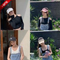 Casual Letter Embroidery Sunscreen Empty Top Baseball Cap main image 1
