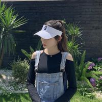 Casual Letter Embroidery Sunscreen Empty Top Baseball Cap main image 4