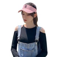 Casual Letter Embroidery Sunscreen Empty Top Baseball Cap main image 3
