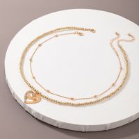 Wholesale Jewelry Fashion Diamond Heart-shaped Letter Love Necklace Nihaojewelry main image 5