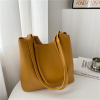 Korean Solid Color Large Capacity Shoulder Bag sku image 2