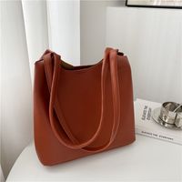 Korean Solid Color Large Capacity Shoulder Bag sku image 4