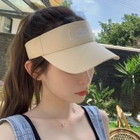 Casual Letter Embroidery Sunscreen Empty Top Baseball Cap sku image 1