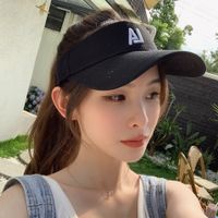 Casual Letter Embroidery Sunscreen Empty Top Baseball Cap sku image 6