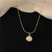 Fashion Petal Pearl Pendent Alloy Clavicle Chain main image 6