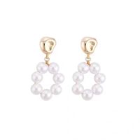 Retro Style Round Pearl Earrings Wholesale main image 6