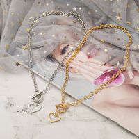 New Heart Pendent Ot Buckle Alloy Thick Clavicle Chain main image 6