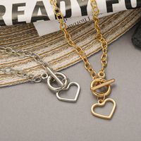 New Heart Pendent Ot Buckle Alloy Thick Clavicle Chain main image 5