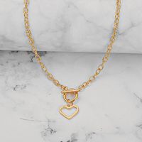 New Heart Pendent Ot Buckle Alloy Thick Clavicle Chain main image 4