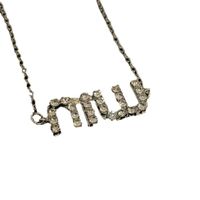 New Fashion Letter Rhinestone Thin Chain Necklace main image 3