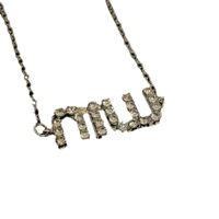 Nouveau Collier De Chaîne Fine En Strass De Lettre De Mode main image 3