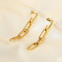 Retro Long Splicing Chain Stainless Steel Earrings main image 3