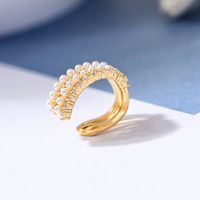 Simple Fashion Pearl Zircon Ear Bone Clip Wholesale main image 3