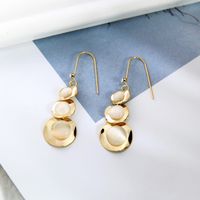 Korean Simple Opal Tassel Copper Earrings Wholesale main image 4