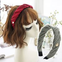 Korean Fabric Woolen Knitting Fold Headband main image 1