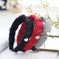 Korean Fabric Woolen Knitting Fold Headband main image 3