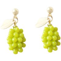 Cute Green Grape Fruit Stud Earrings main image 6