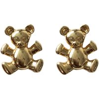 Simple Metal Three-dimensional Bear Earrings main image 6